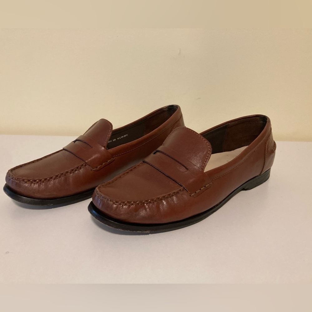 Cole Haan Brown Leather Penny Loafers - Classic Slip-On